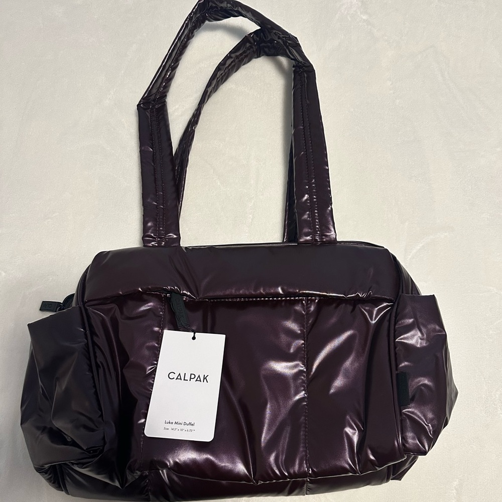 Calpak Women's Glazed Dark Cherry Mini Duffel